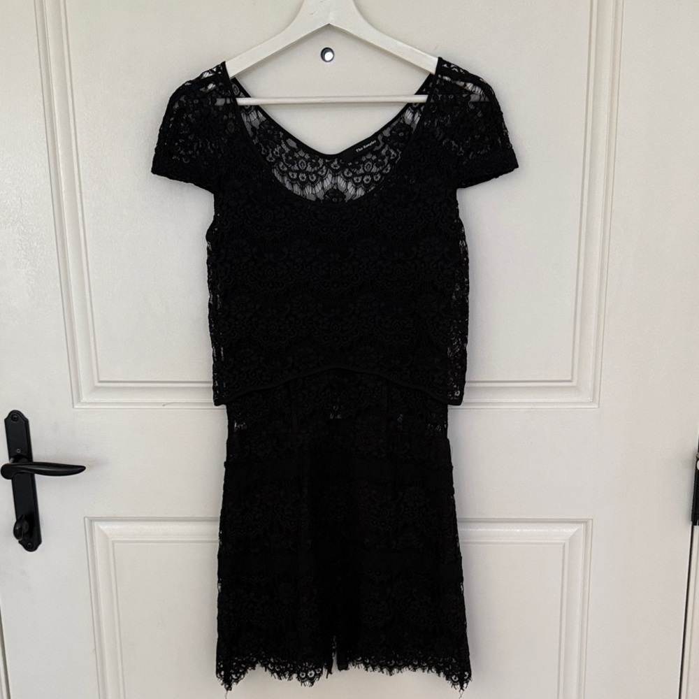 The Kooples Black Lace Mini Dress